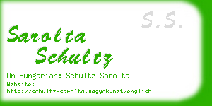 sarolta schultz business card